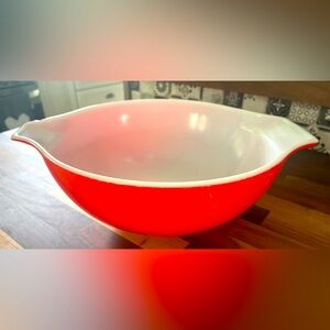 Pyrex Vintage 4qt 444 red mixing bowl large